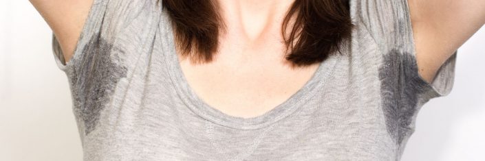 Axilas feminina suadas